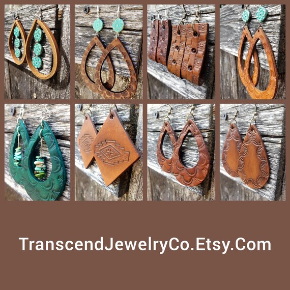Orecchini Lunghi Boho In Pelle Fatta A Mano – Design Ad Arco Vintage, Pendenti Artigianali Per Donna, Gioielli Stile Rodeo