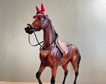 Pink/Red Breyer Bareback Tack Set