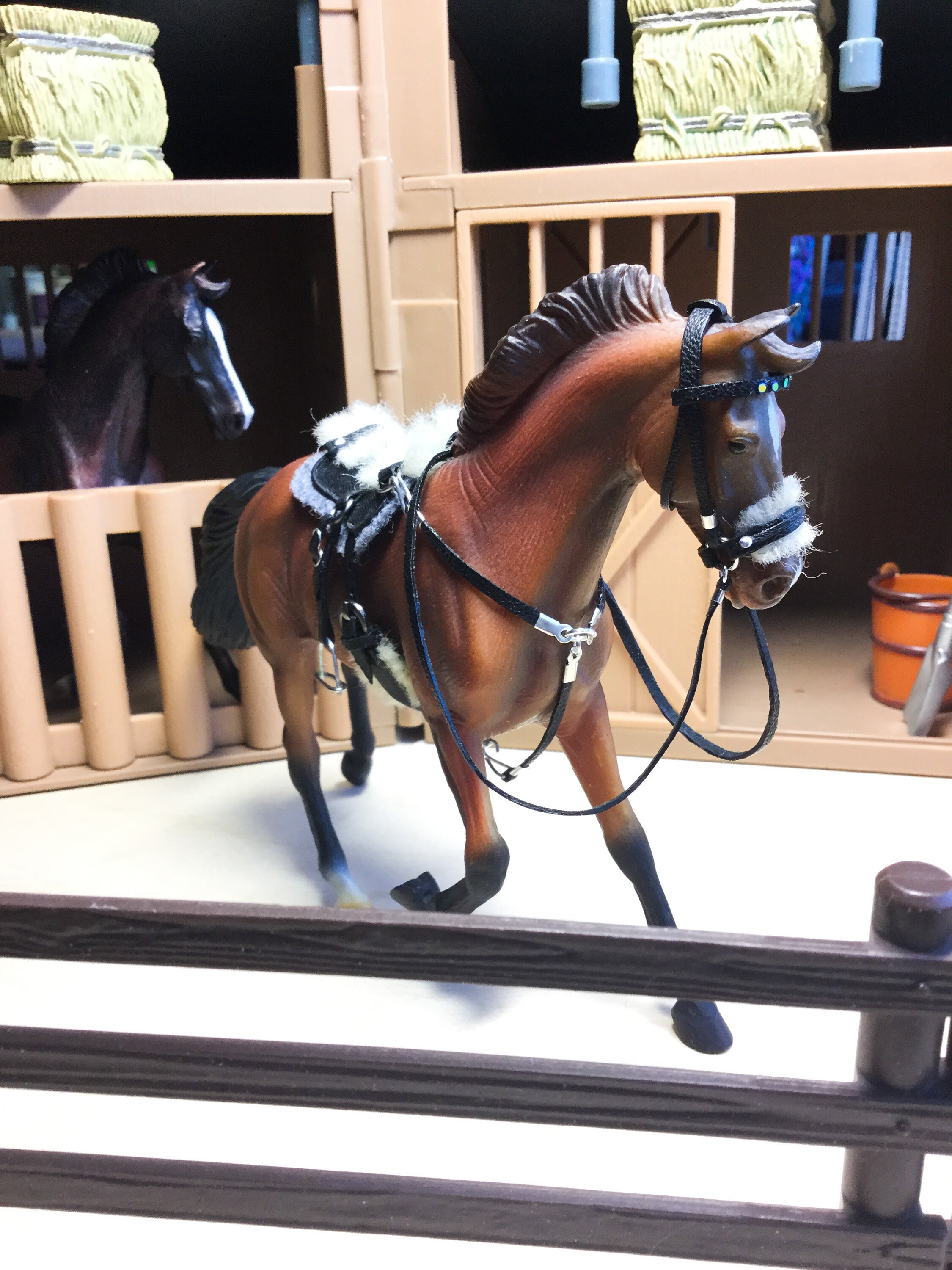 Model horse bareback tack set for CollectA horses 1:20 scale Model horse bareback tack set for CollectA horses 1:20 scale