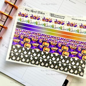 Ghouls Just Wanna Have Fun Fall Matte Washi Strips Border Stickers Watercolor Bullet Journal Planner Scrapbook Card Making Halloween October