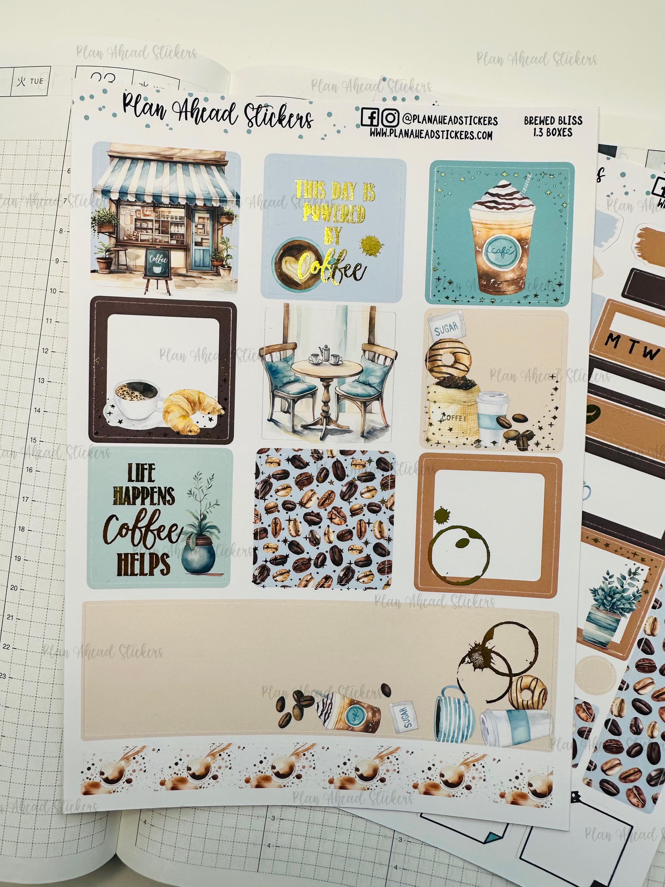 DELUXE FOILED Brewed Bliss Hobonichi Cousin Weekly 2 Page Planner ...