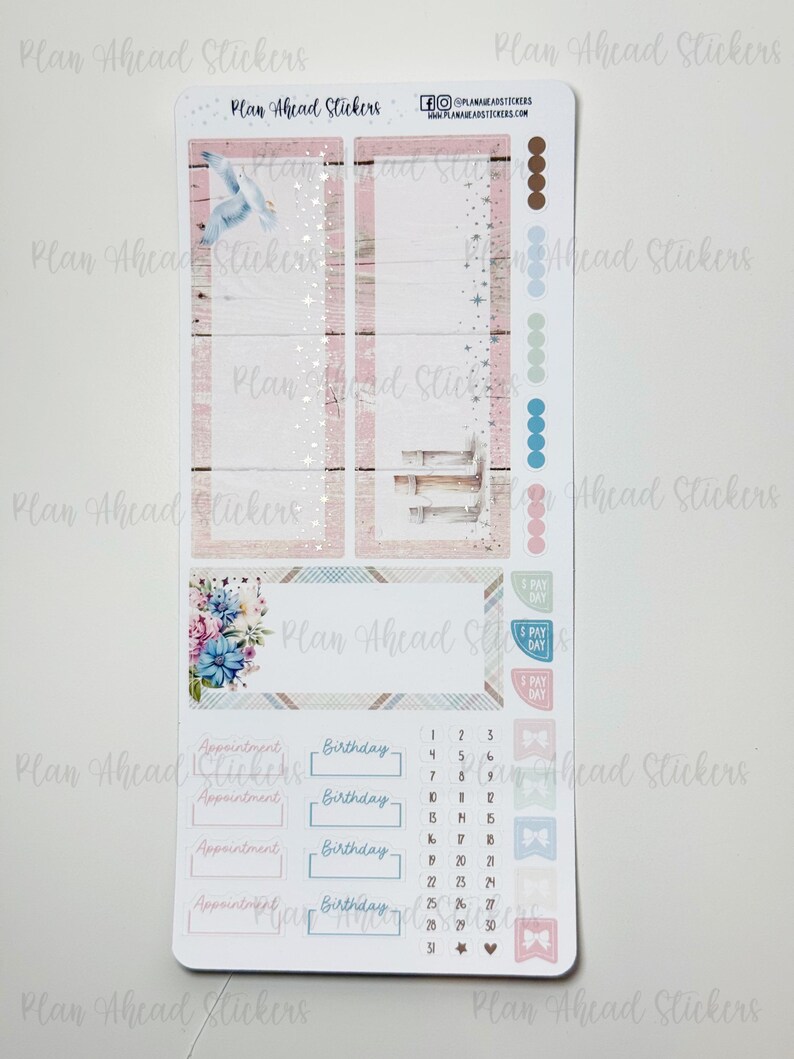 FOILED Down by the Boardwalk June Hobonichi Weeks MONTHLY Sticker ...