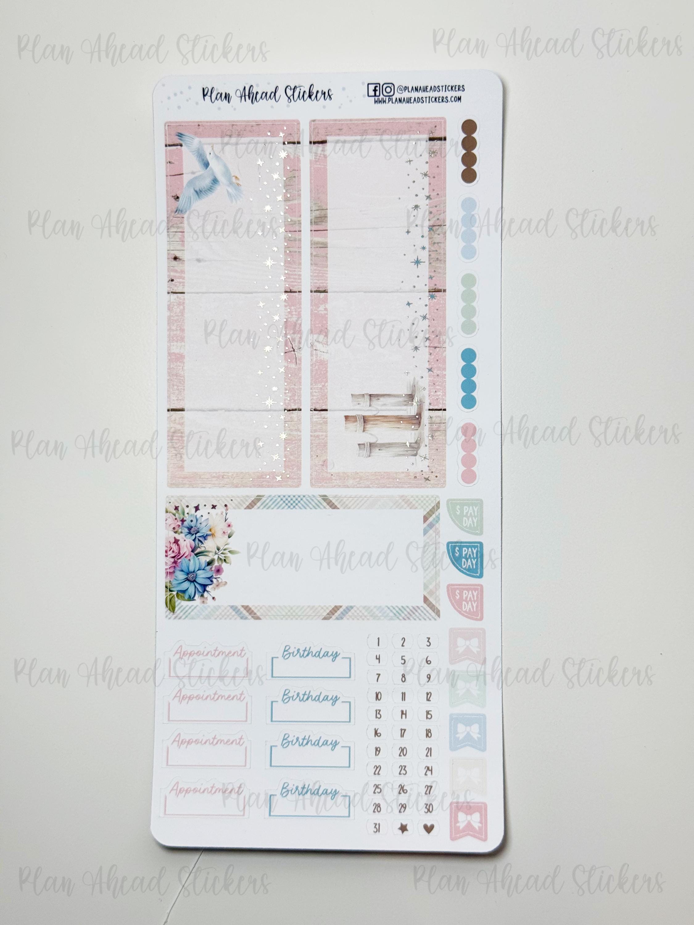 FOILED Down by the Boardwalk June Hobonichi Weeks MONTHLY Sticker ...