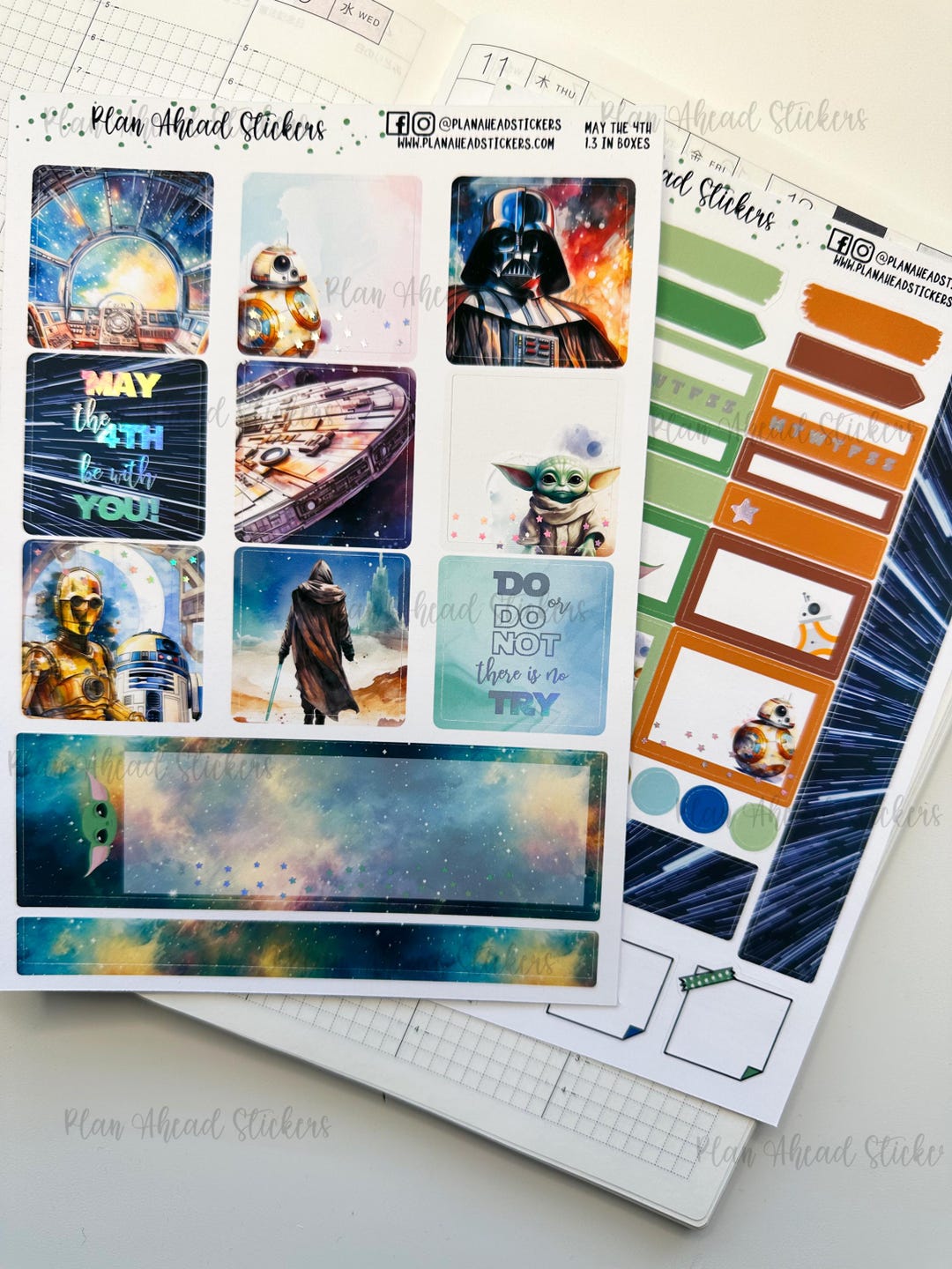 DELUXE FOILED May the 4th Hobonichi Cousin 2 Page Weekly Planner ...
