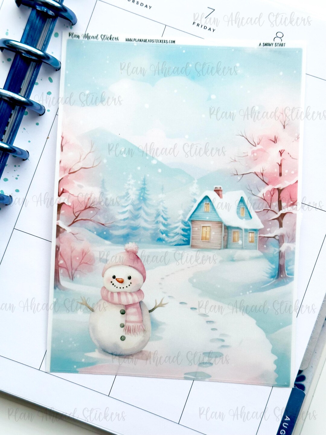 A Snowy Start Big Sticker Bullet Journaling Boxes Planner Card Making ...