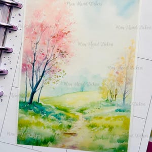 Blooming Horizons Big Sticker Bullet Journaling Boxes Planner Card Making Happy Planner Condren Hobonichi Cousin A5 April Spring