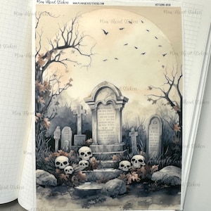 Witching Hour grote sticker Bullet Journaling dozen planner kaarten maken gelukkig planner Erin Condren Hobonichi neef A5 Halloween oktober