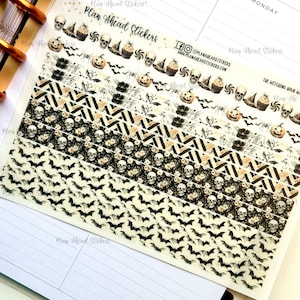The Witching Hour Herfst Matte Washi Strips Rand Stickers Aquarel Bullet Journal Planner Scrapbook Kaarten Maken Halloween Oktober