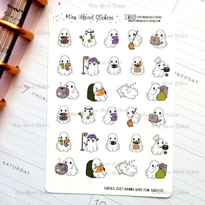 Los demonios solo quieren divertirse Icono de Boo Bullet Journaling Planificador Pegatinas Creación de tarjetas Planificador feliz Erin Condren Hobonichi Weeks & Cousin A5