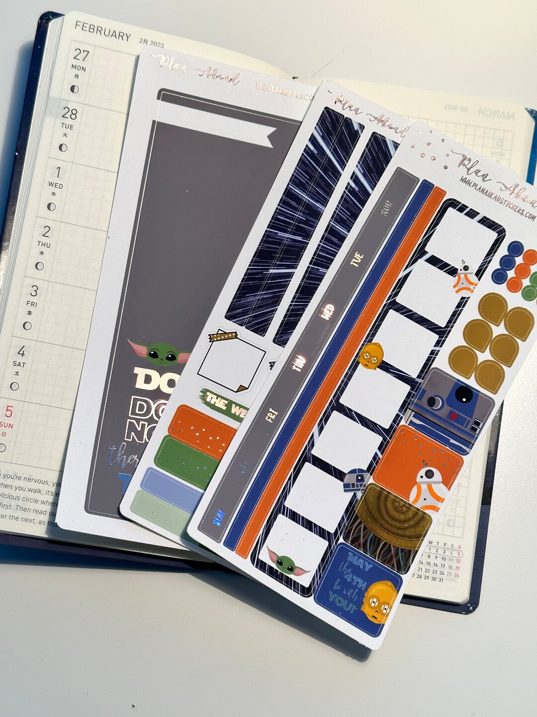 DELUXE FOILED May the 4th Hobonichi Weeks WEEKLY Sticker Planner Kit - Etsy