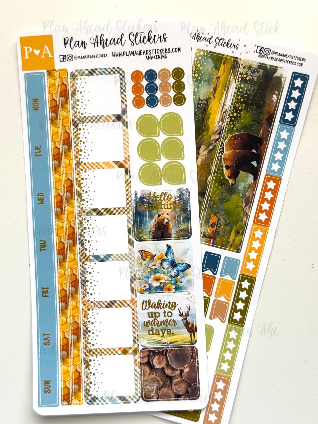 DELUXE FOILED Awakening Spring Hobonichi Weeks WEEKLY Sticker Planner ...