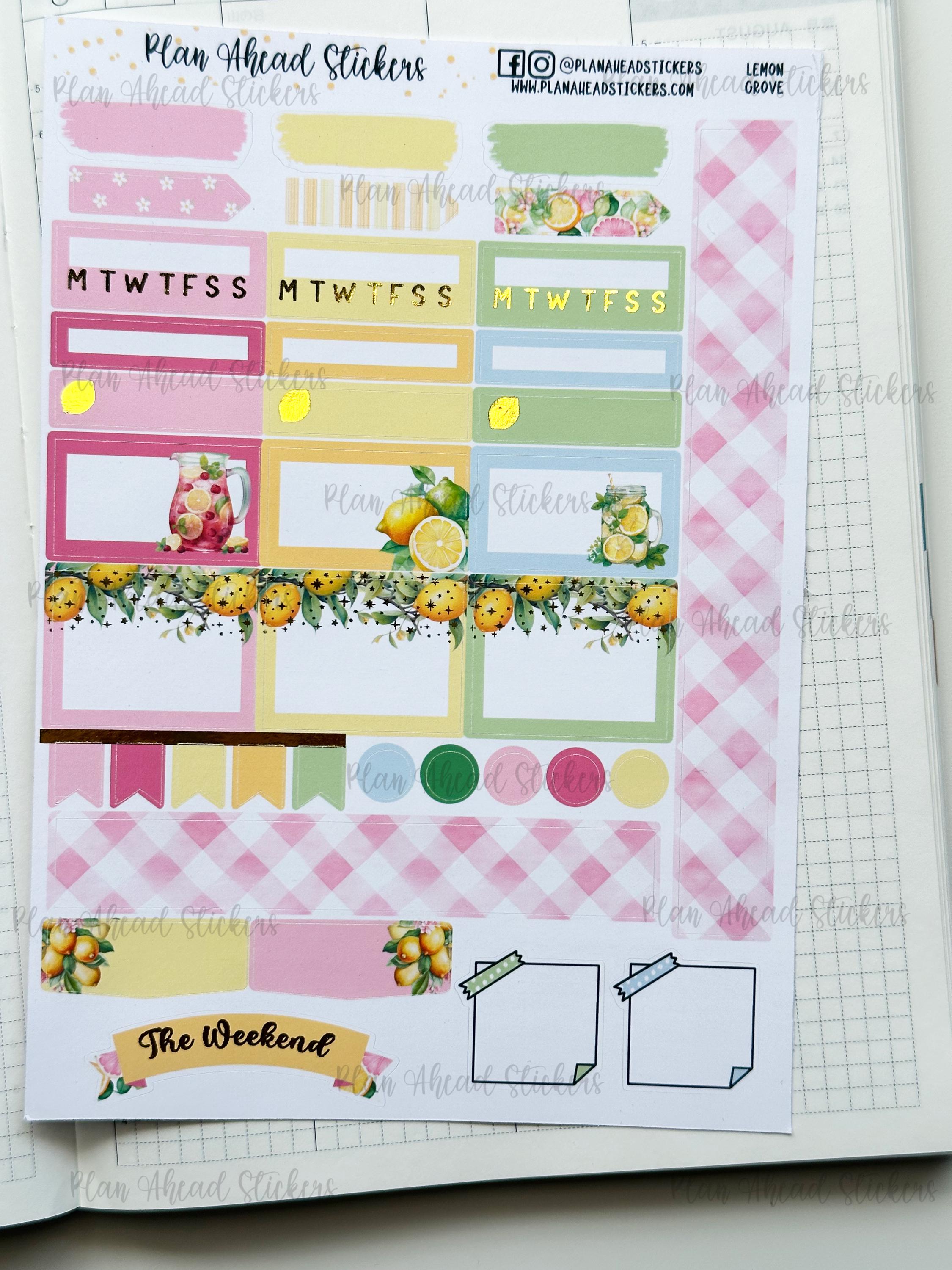 DELUXE FOILED Lemon Grove Hobonichi Cousin 2 Page Weekly Planner ...