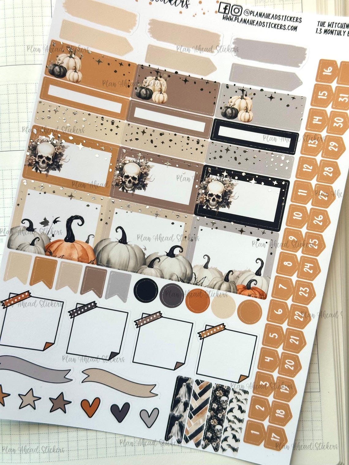 FOILED the Witching Hour Hobonichi Cousin Monthly 2 Page Planner ...