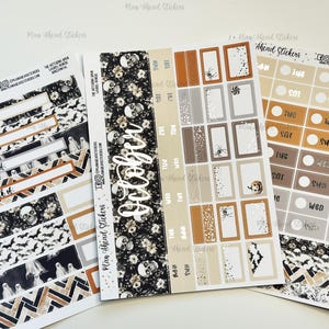 FOILED Laurel Denise Horizontal & Vertical Classic Planner Stickers The Witching Hour Halloween October Monthly kit