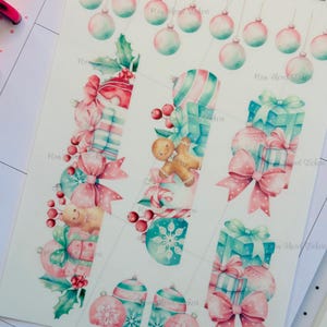 Frohe Erinnerungen Glanz Klar oder Matt Washi Rand Aufkleber Aquarell Bullet Journal Planer Scrapbook Dezember Weihnachten Urlaub Winter