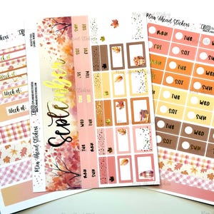 FOILED Laurel Denise Horizontal & Vertical Classic Planner Stickers Beauti-fall September October November Fall Autumn