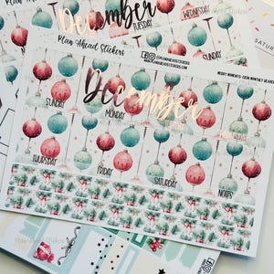 FOILIERTE 7x9 MONAT Erin Condren Happy Planner Classic Headers 1,5-Zoll-Planer Frohe Erinnerungen Dezember Weihnachten Ferien Monatliches Kit