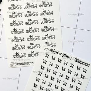 GET GROCERIES (108) Icon Bullet Journaling Planner Stickers Scrapbooking Card Making Happy Planner Erin Condren Hobonichi Weeks & Cousin A5