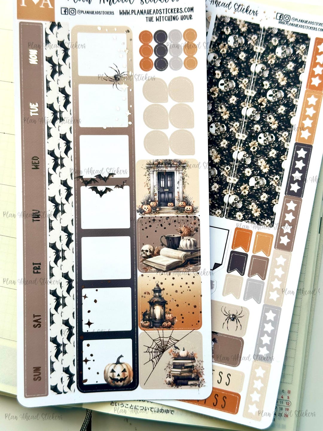 DELUXE FOILED the Witching Hour Hobonichi Weeks WEEKLY Sticker Planner ...