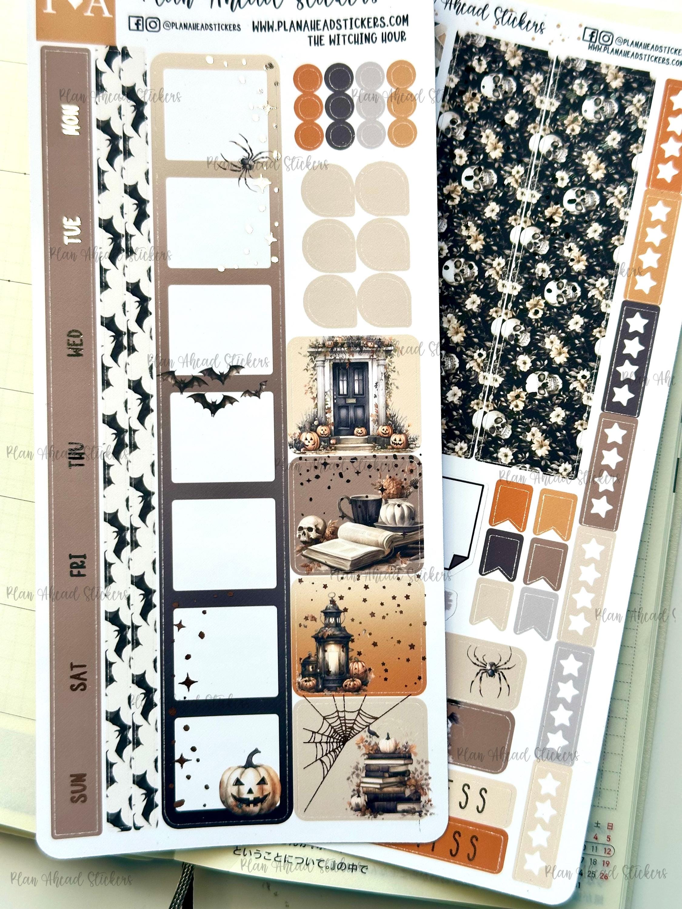 DELUXE FOILED the Witching Hour Hobonichi Weeks WEEKLY Sticker Planner ...