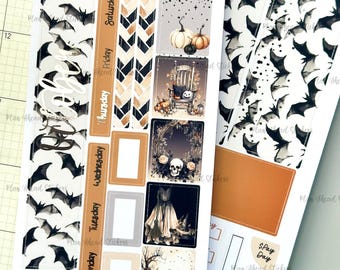 FOILED The Witching Hour Hobonichi Weeks MONTHLY Sticker Planner Kit September October November Halloween Fall