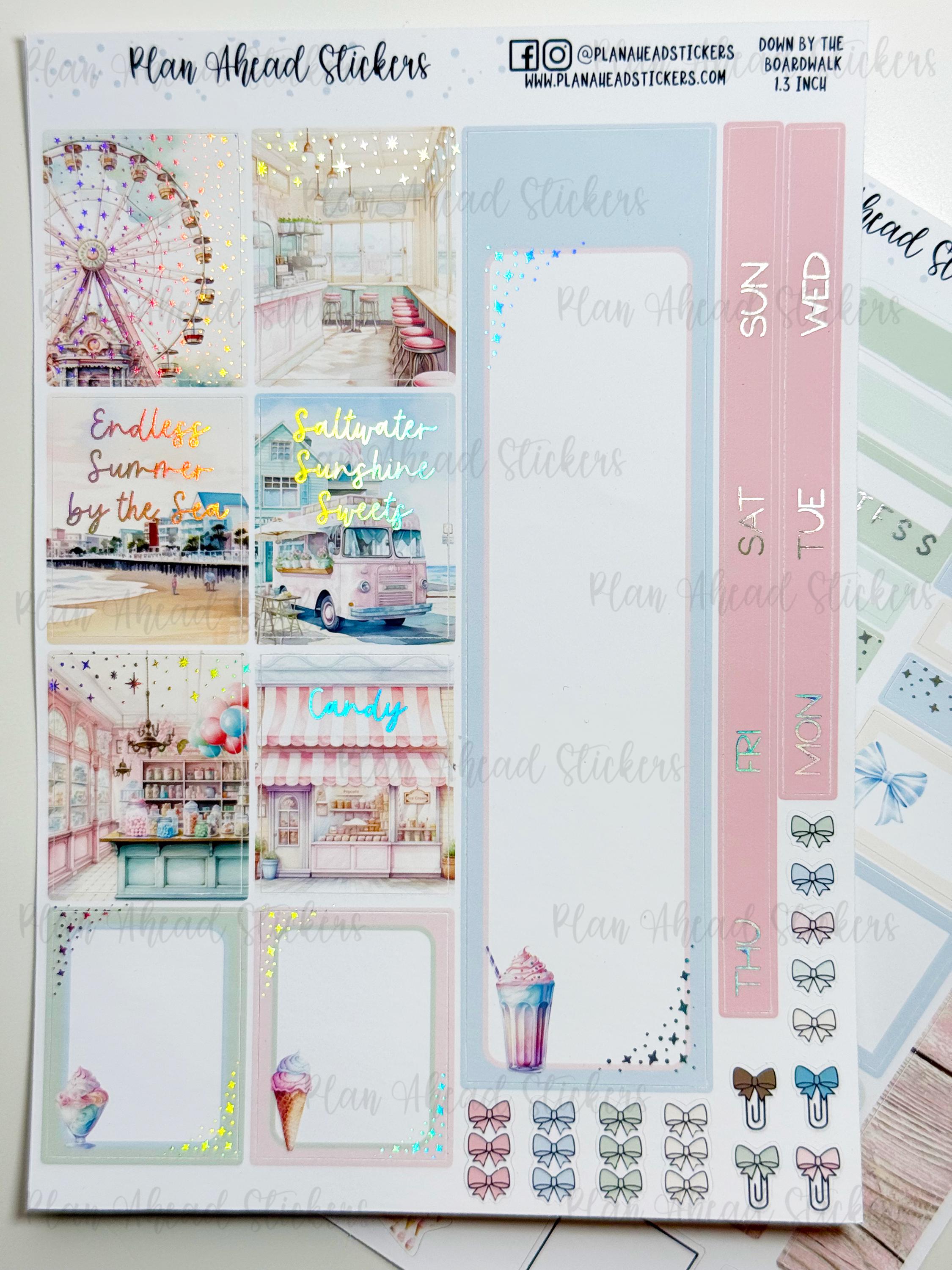 DELUXE FOILED Down by the Boardwalk Hobonichi Cousin 2 Page Weekly ...