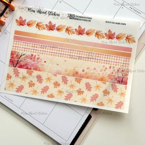 Beauti-fall Fall Matte Washi Strips Border Stickers Watercolor Bullet Journal Planner Scrapbook Card Making