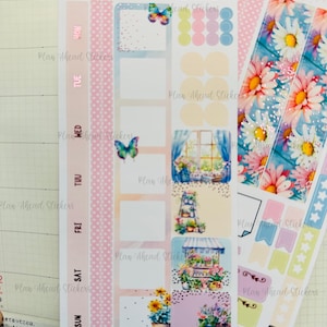 DELUXE FOILED Blooming Horizons Hobonichi Weeks WEEKLY Sticker Planner Kit April Spring Gardening