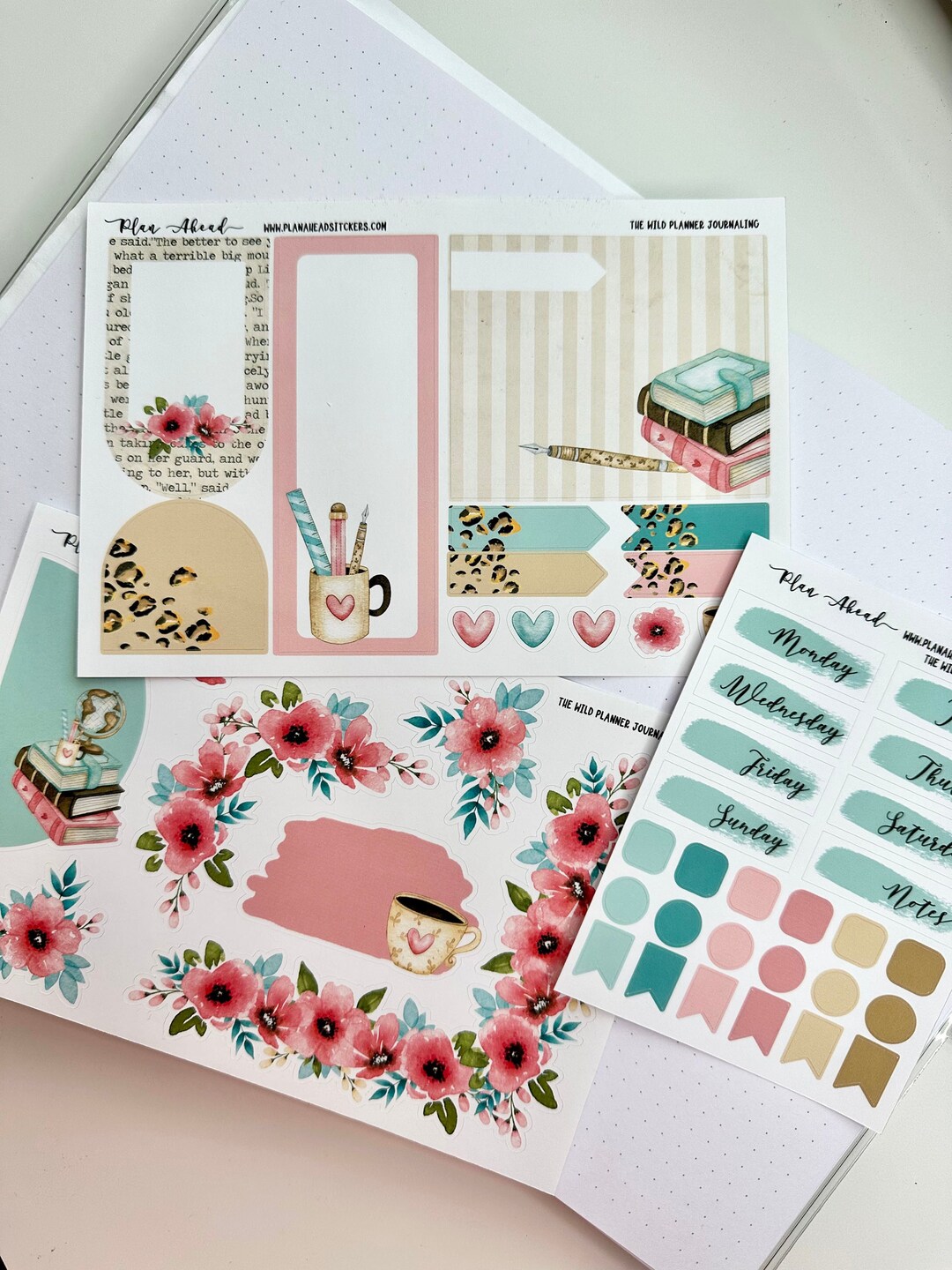 The Wild Planner Journaling Sticker Kit for A5 B5 Notebook Happy ...