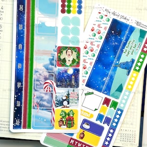 Syrup and Snowflakes Hobonichi Weeks WEEKLY Sticker Planner Kit December Holiday Christmas Elf New York City Buddy