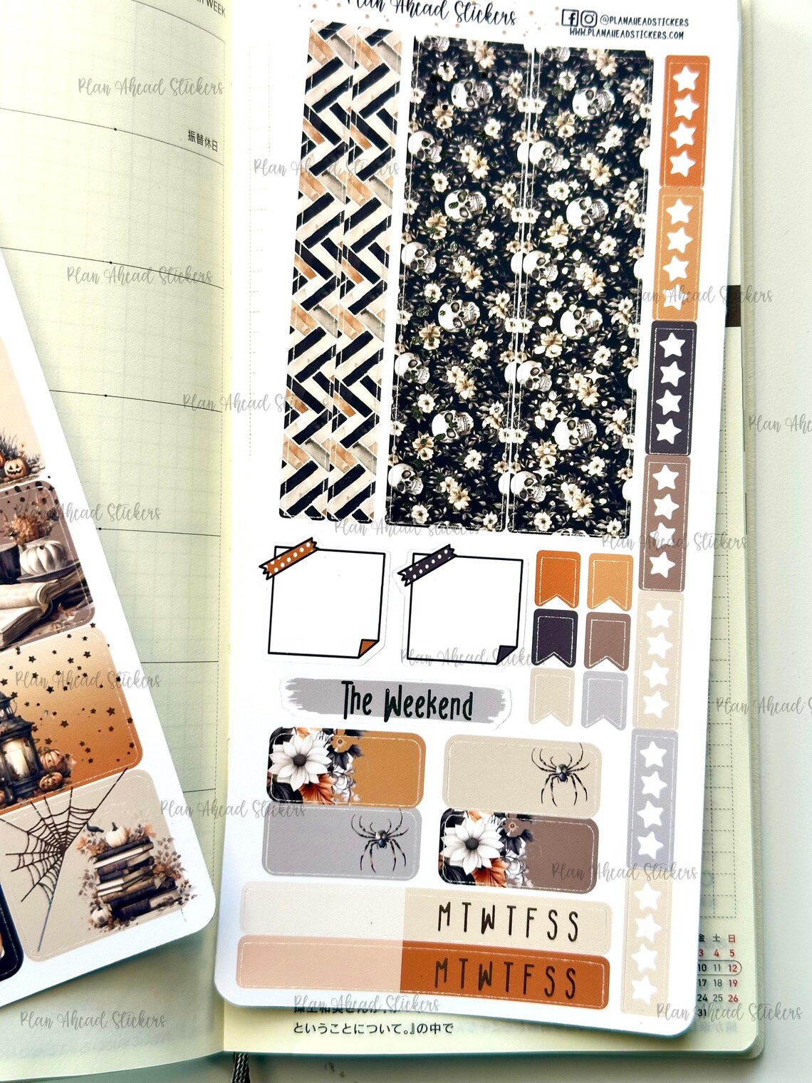 DELUXE FOILED the Witching Hour Hobonichi Weeks WEEKLY Sticker Planner ...