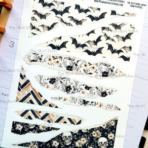 The Witching Hour gescheurd papier Bullet Journaling planner stickers kaarten maken gelukkig planner Erin Condren Hobonichi neef A5 Halloween herfst