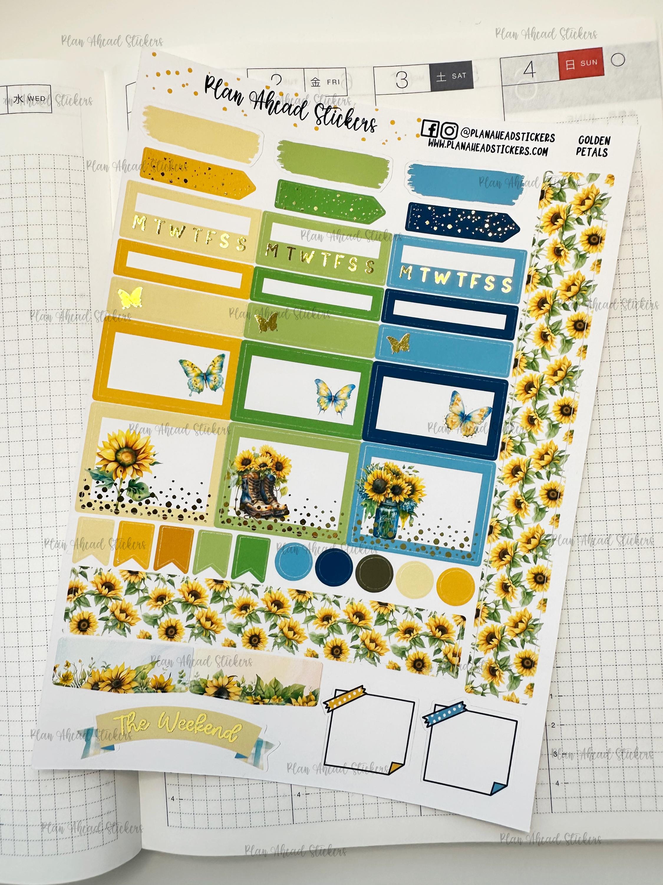 LAST CHANCE Deluxe FOILED Golden Petals Hobonichi Cousin 2 Page Weekly ...