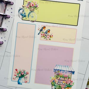 Blooming Horizons Bullet Journaling Boxes Planner Stickers Happy Planner Erin Condren Hobonichi Cousin A5 April Spring Gardening