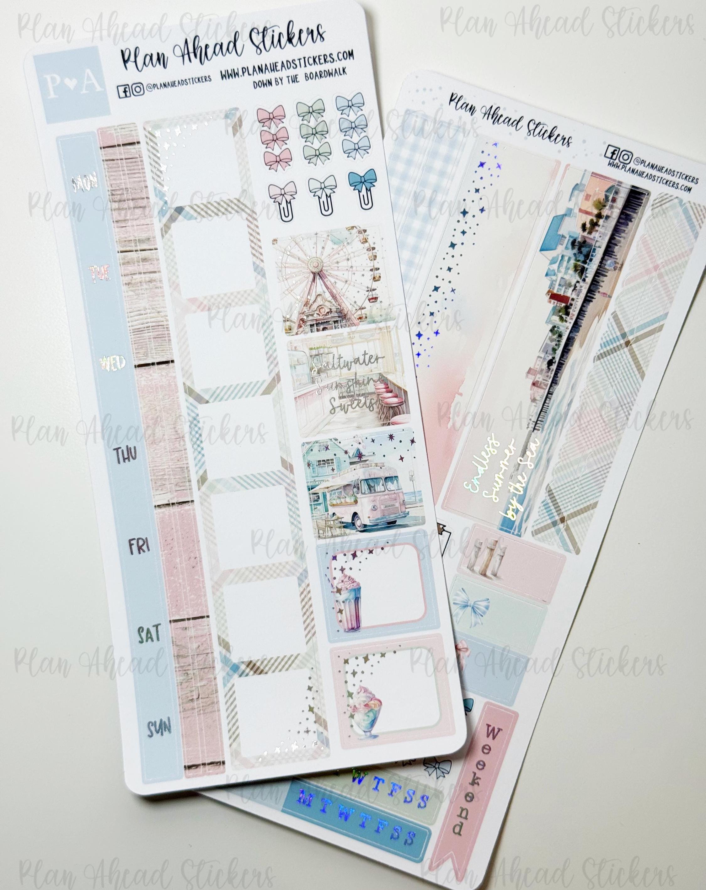 DELUXE FOILED Down by the Boardwalk Hobonichi Weeks WEEKLY Sticker ...