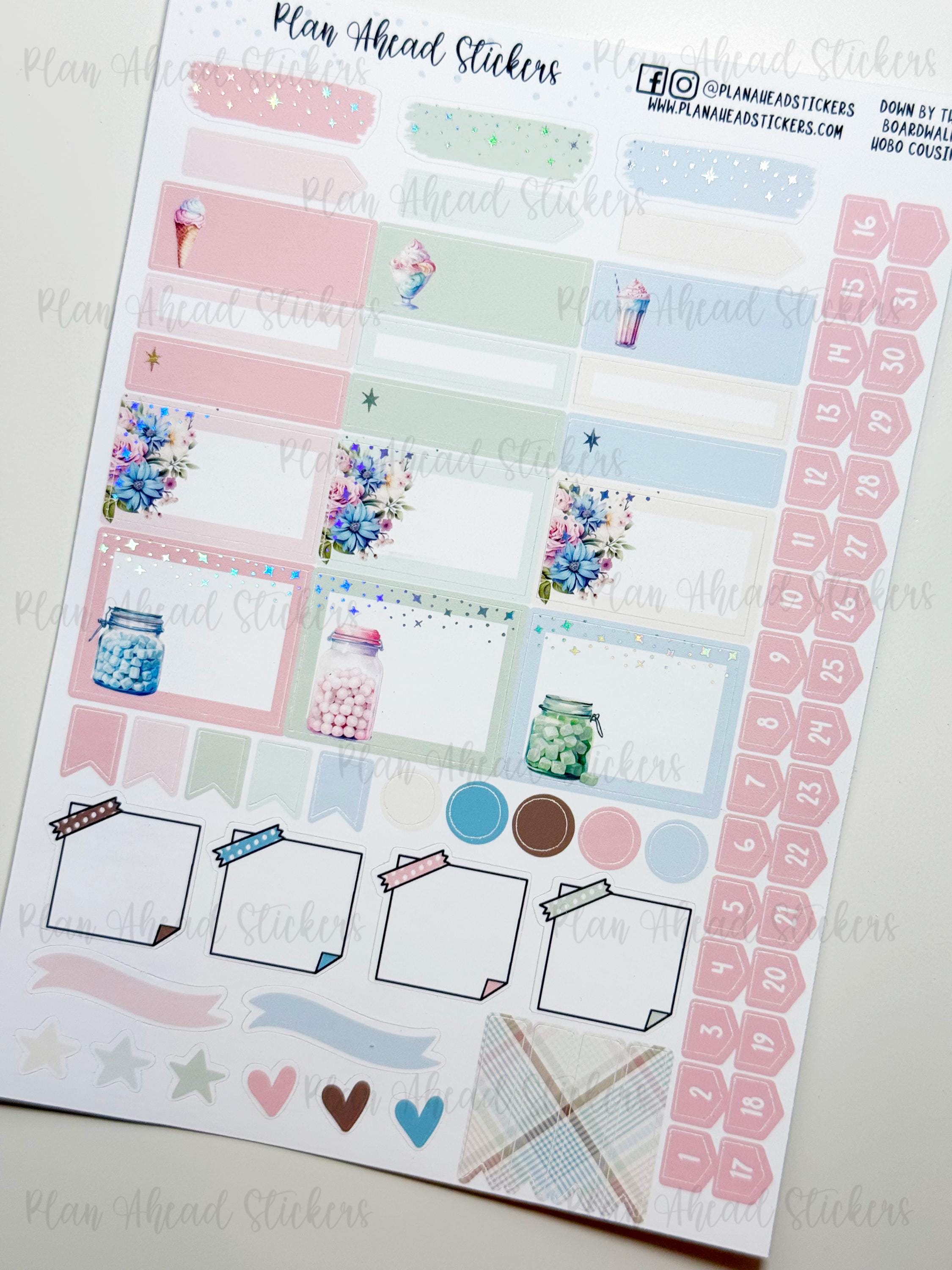FOILED Down by the Boardwalk June Hobonichi Cousin Monthly 2 Page ...