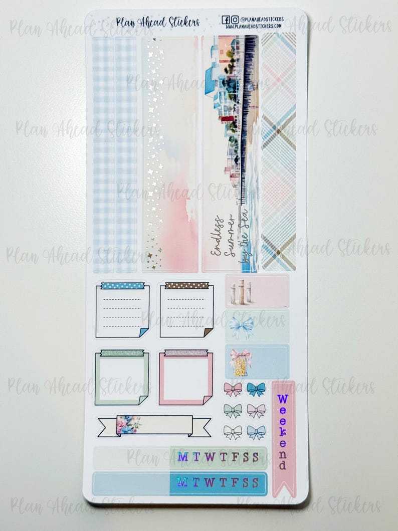 DELUXE FOILED Down by the Boardwalk Hobonichi Weeks WEEKLY Sticker ...