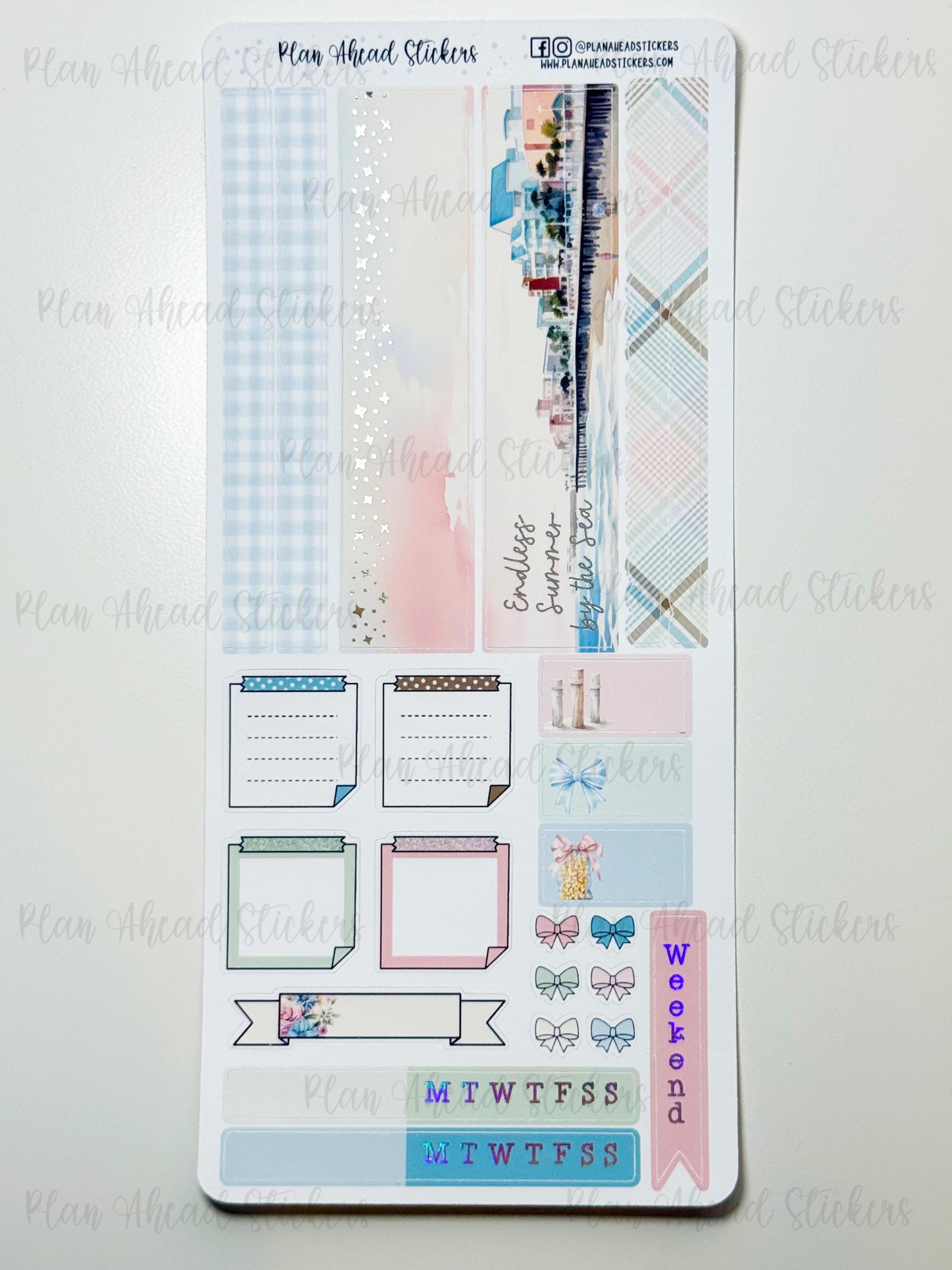 DELUXE FOILED Down by the Boardwalk Hobonichi Weeks WEEKLY Sticker ...