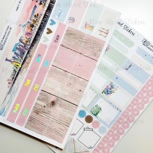 FOILED Down By the Boardwalk June Hobonichi Cousin Monthly 2 Page Planner Sticker kit