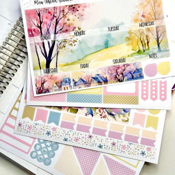 Erin Condren Made to Fit A Perfect Spring March April May Monthly Planner Sticker Kit