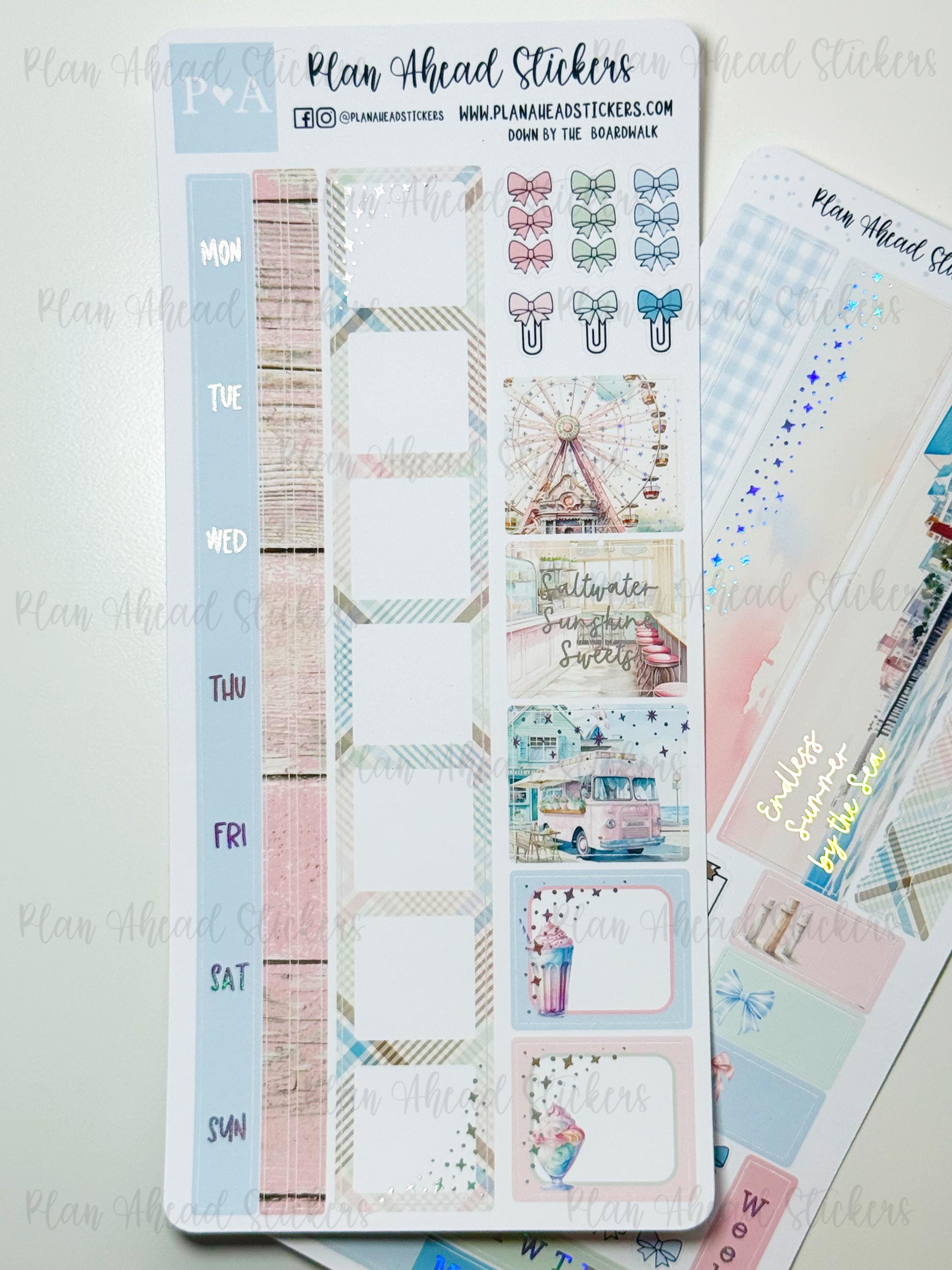 DELUXE FOILED Down by the Boardwalk Hobonichi Weeks WEEKLY Sticker ...