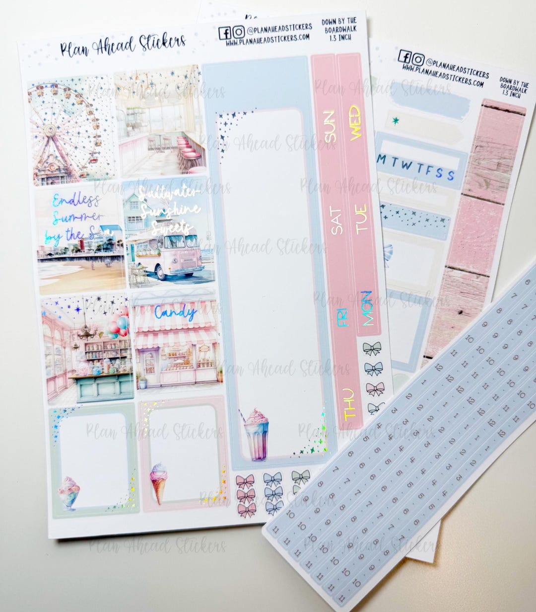 DELUXE FOILED Down by the Boardwalk Hobonichi Cousin 2 Page Weekly ...