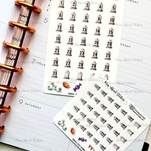 Ghouls Just Wanna Have Fun Date Cover Planner Stickers 1.5 inch and 1.3 inch Erin Condren Happy Planner Hobonichi Cousin Weeks Halloween