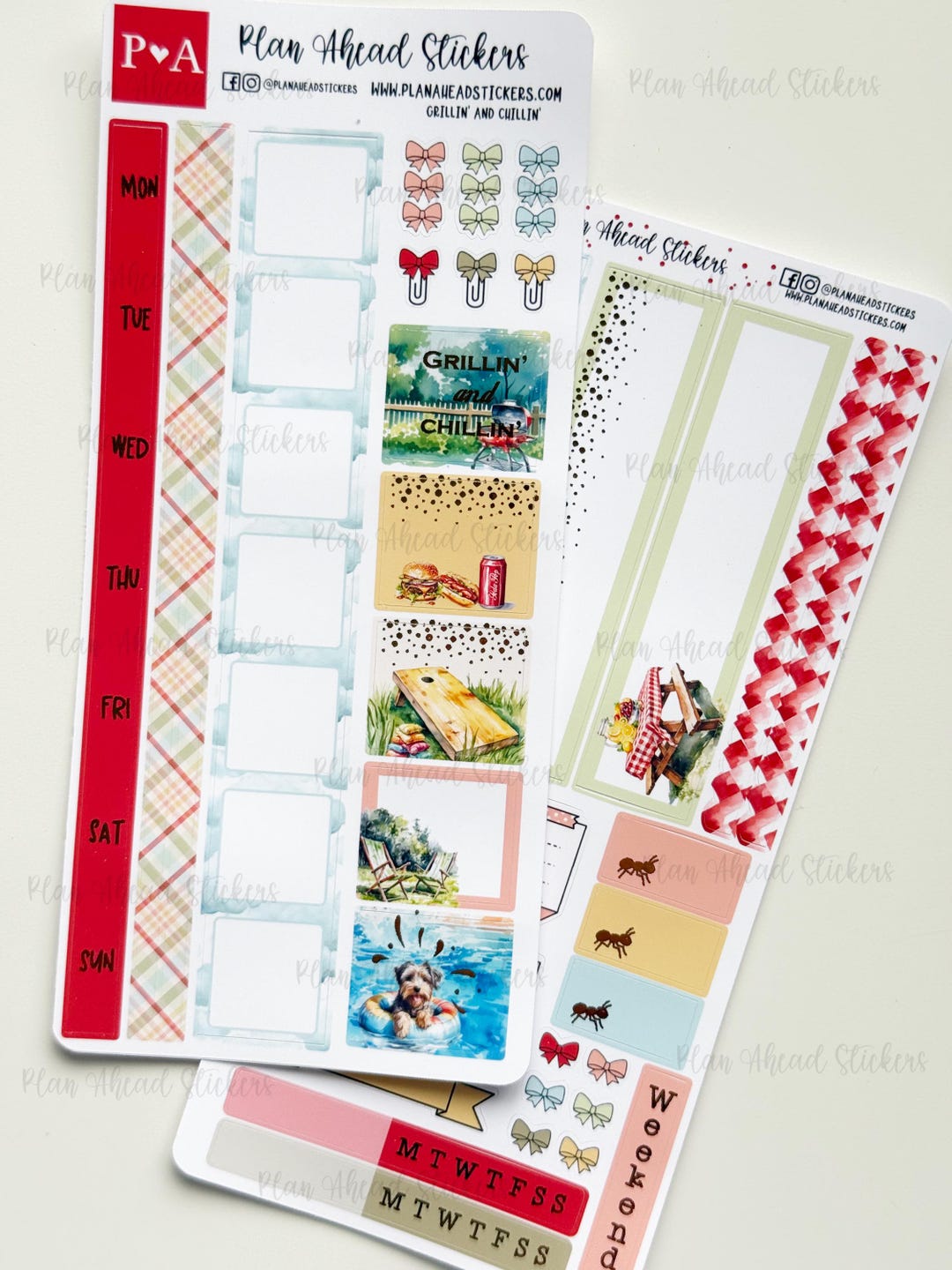 DELUXE FOILED Grillin' and Chillin' Hobonichi Weeks WEEKLY Sticker ...