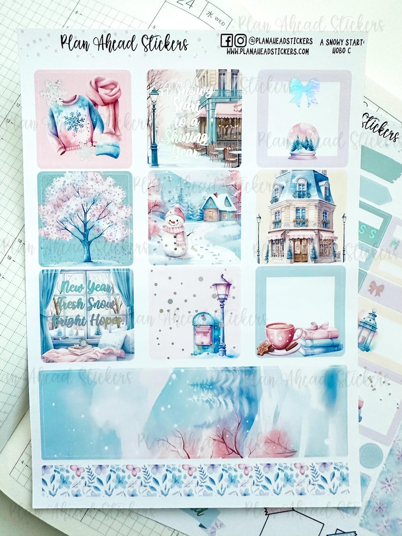 DELUXE FOILED A Snowy Start Hobonichi Cousin 2 Page Weekly Planner ...