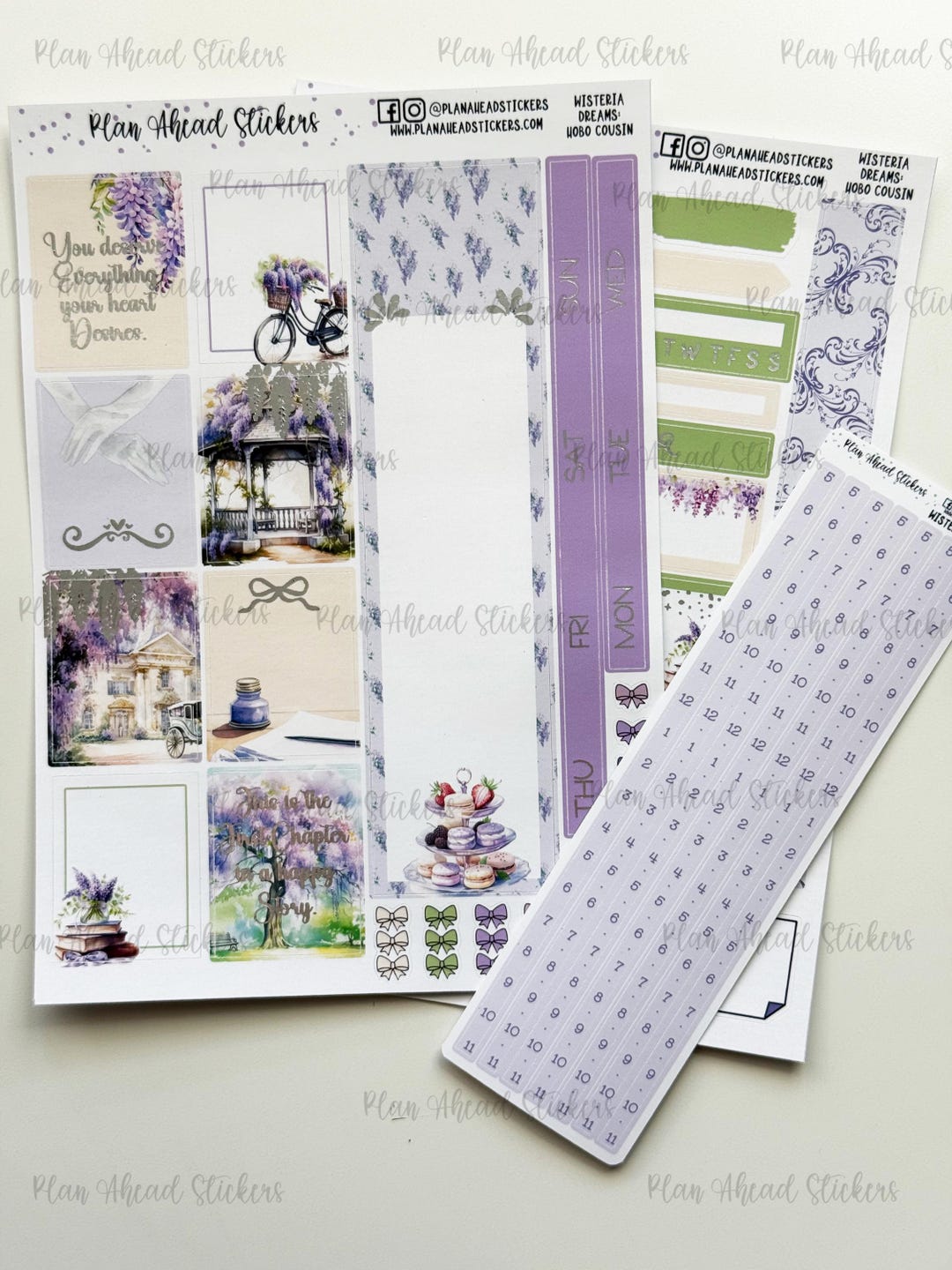 DELUXE FOILED Wisteria Dreams Hobonichi Cousin 2 Page Weekly Planner ...
