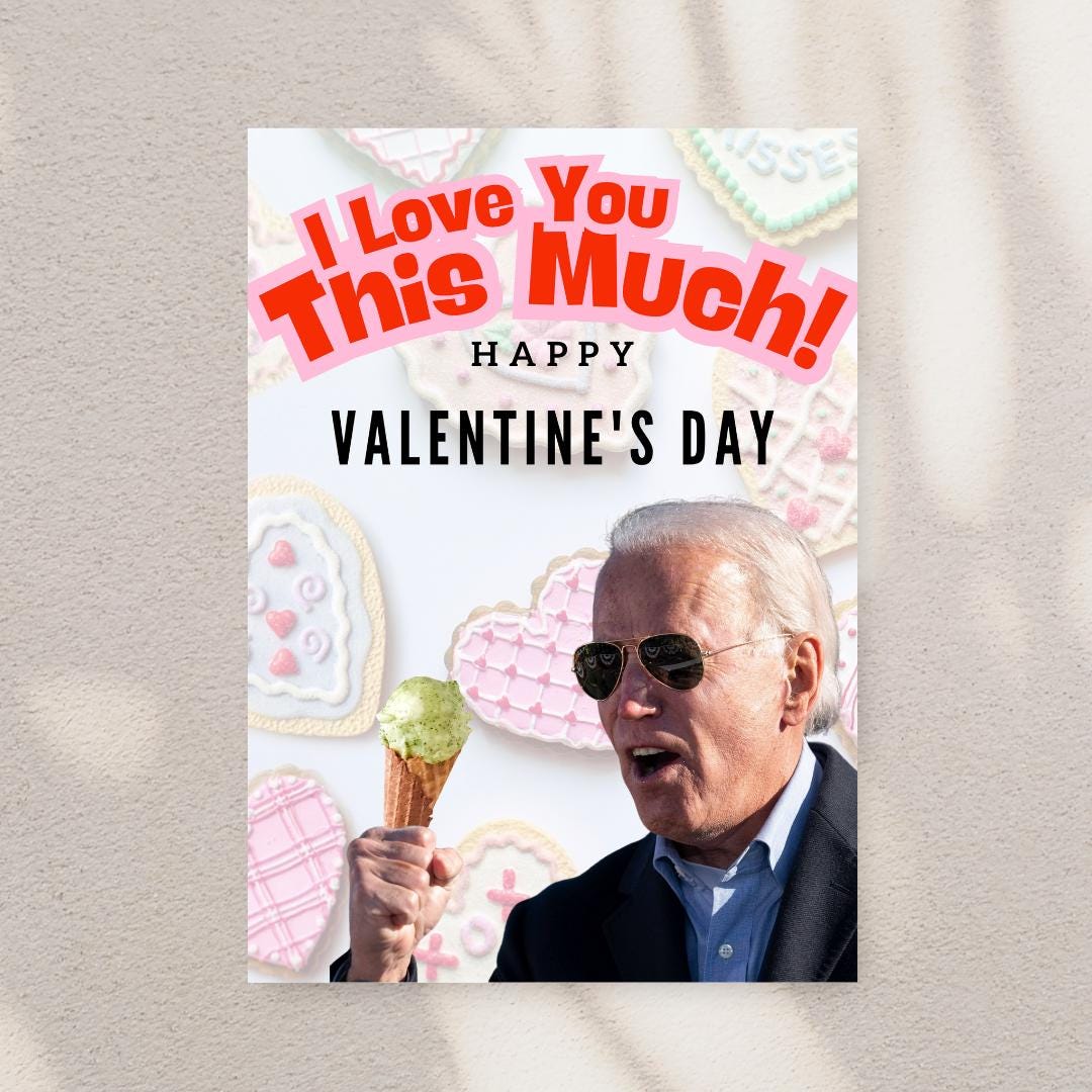 Joe Biden Digital Download for Valentines Day Card Digital Download ...