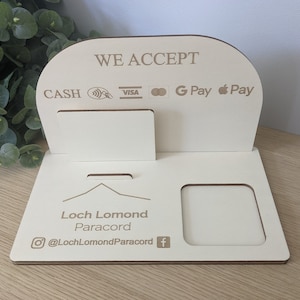 Card Stand Reader | Card Stand | Card Reader | POS | Point of Sale | Sum Up, Zettle, Square | Business Card Holder | Business Logo |