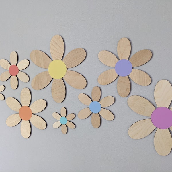 Daisy Art Wooden Etsy