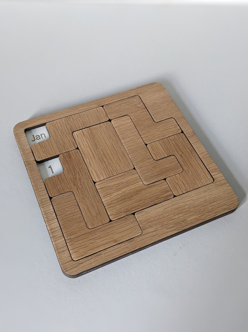 Wooden Daily Calendar Puzzle